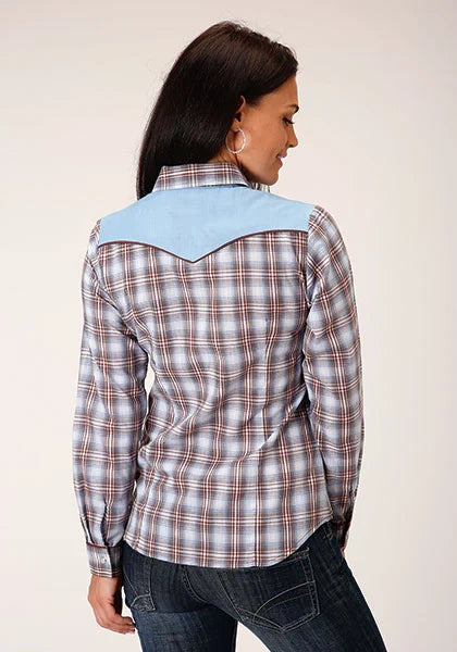 Roper 1634 Fancy Applique (Blue) - Women's Western Shirt