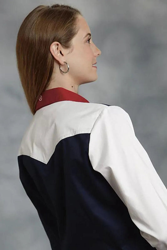 Roper American Flag Long Sleeve Snap - Women's Shirt