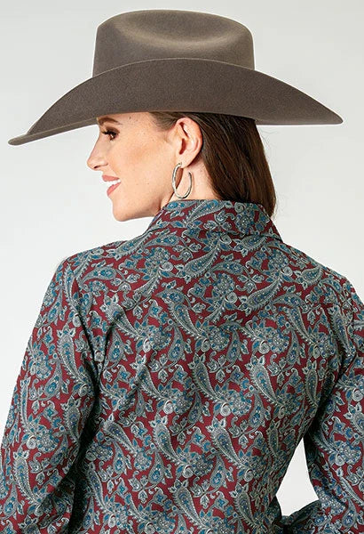 Roper 1935 Red River Paisley (Red) - Women's Western Shirt