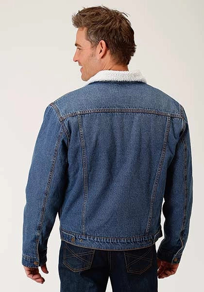 Roper Rangegear Lined (Medium Wash) - Men's Denim Jacket
