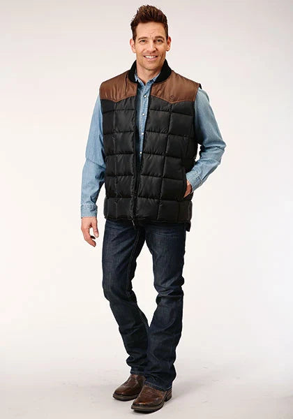 Roper 1473 Poly Filled (Brown/Black) - Men's Vest