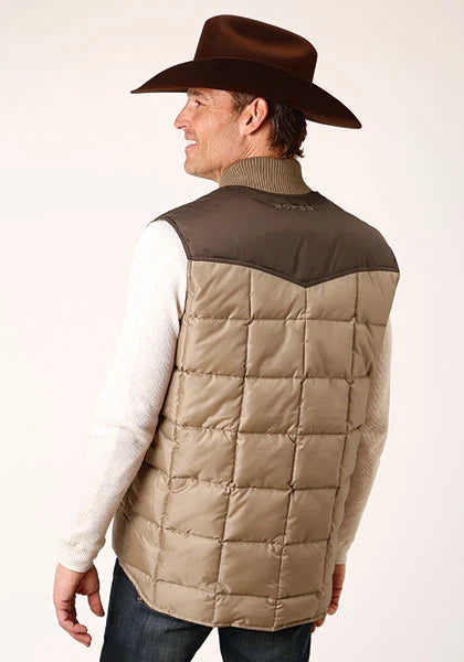 Roper 1473 Poly Filled (Brown/Tan) - Men's Vest