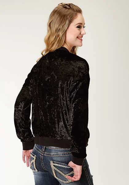 Roper 2258 Flower Print (Black) - Women's Bomber Jacket