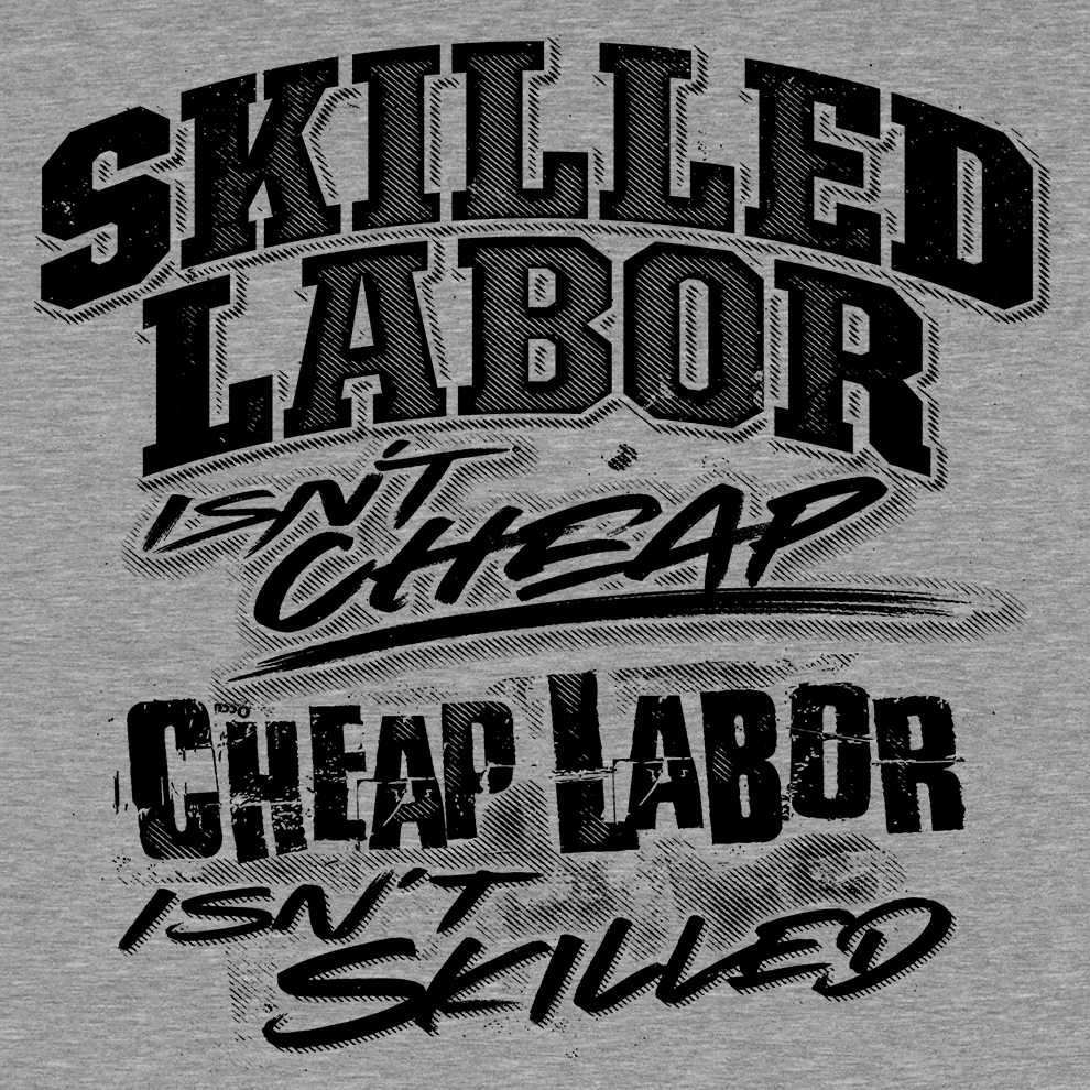Skilled Labor - Safety Yellow T-Shirt