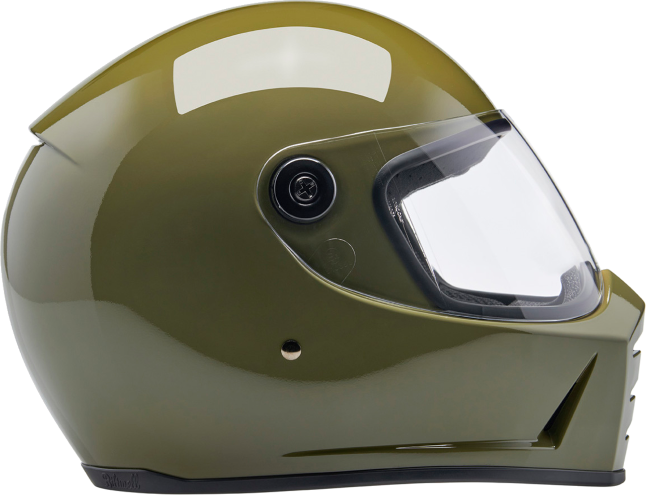 BILTWELL Lane Splitter Helmet - Gloss Olive Green - Large 1004-154-504