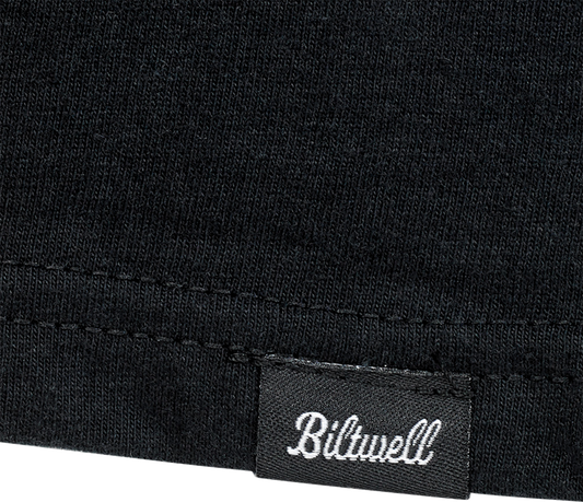 BILTWELL Damaged T-Shirt - Black - Small 8101-073-002