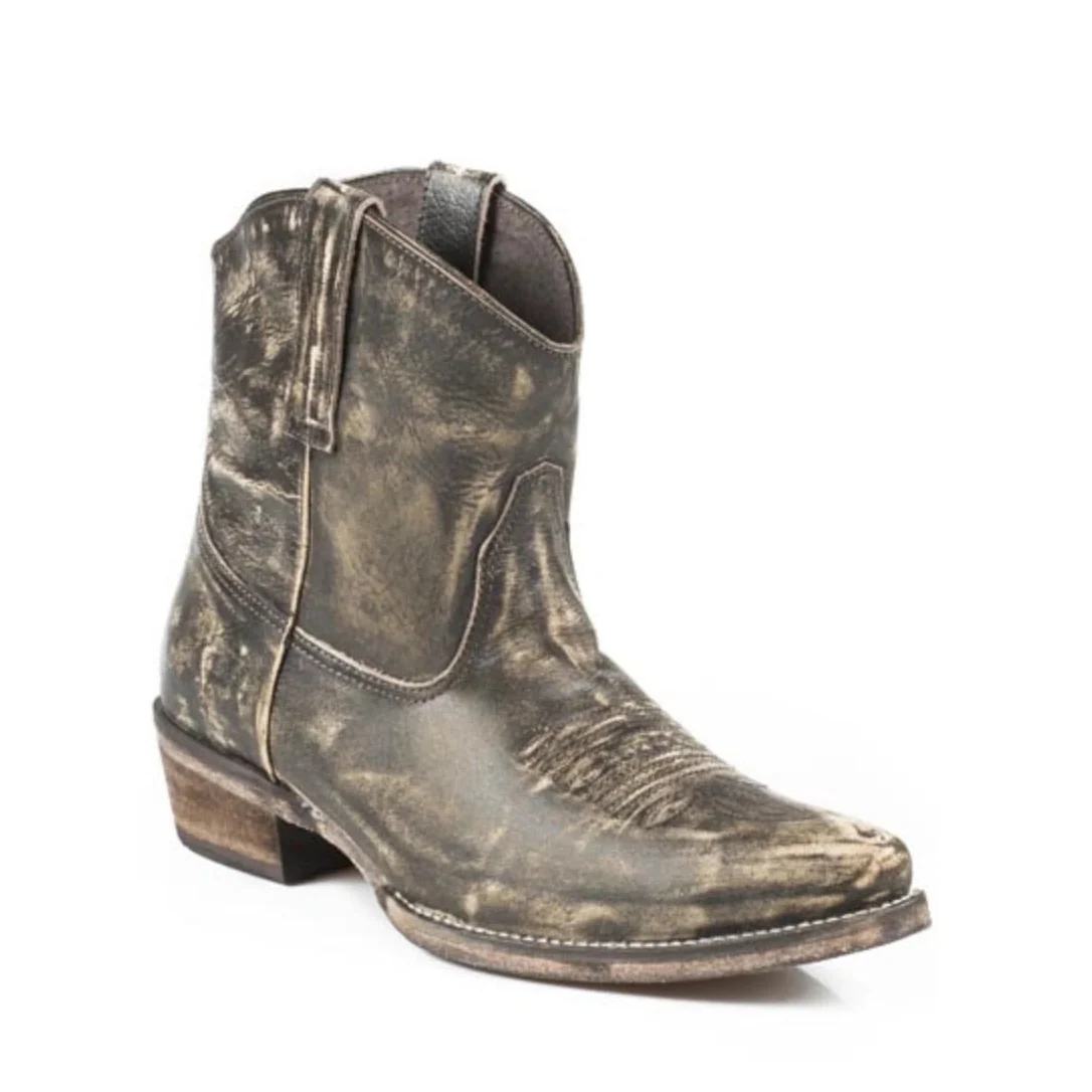 Roper Dusty (Brown) - Women's Ankle Cowgirl Boot