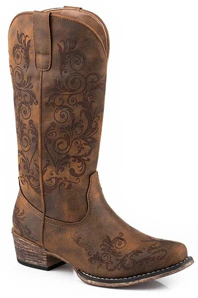 Roper Tall Stuff (Tan) - Women's Cowgirl Boot