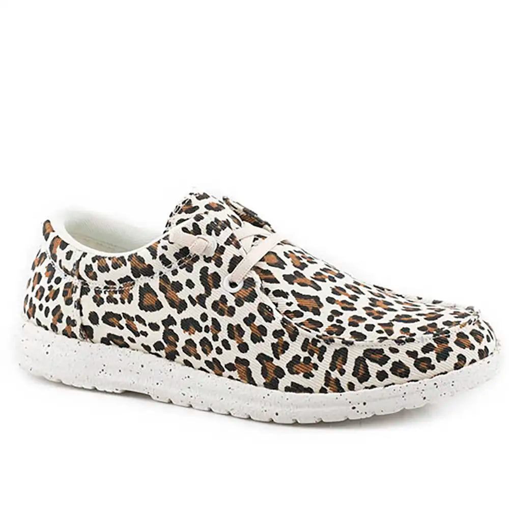 Roper Hang Loose Leopard Slip-On (Cream)- Women's Fashion Sneaker