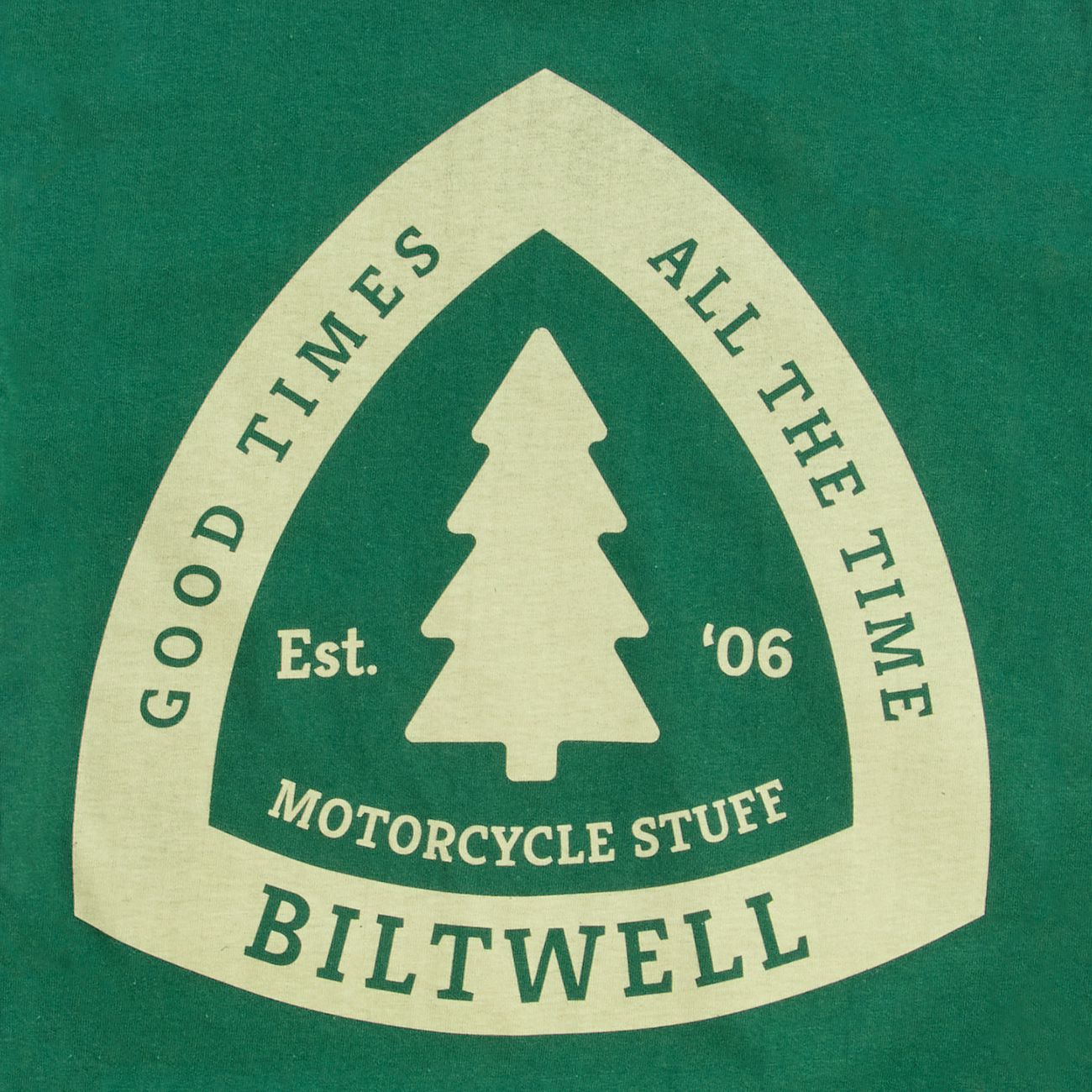 BILTWELL Good Times T-Shirt - Olive - Small 8101-075-002
