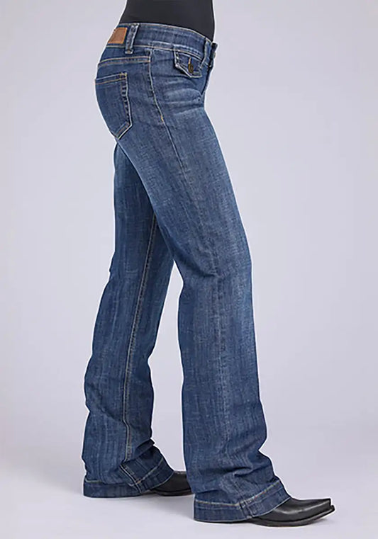 Tin Haul 280 Rosie Fit Front Pocket Flap ( Denim Medium Wash ) - Women's Jeans