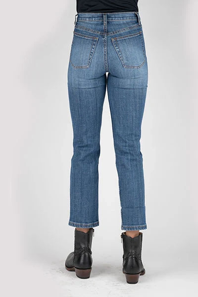 Tin Haul 525 Rachel Fit Distressed (Medium Wash) - Women's Highrise Jeans