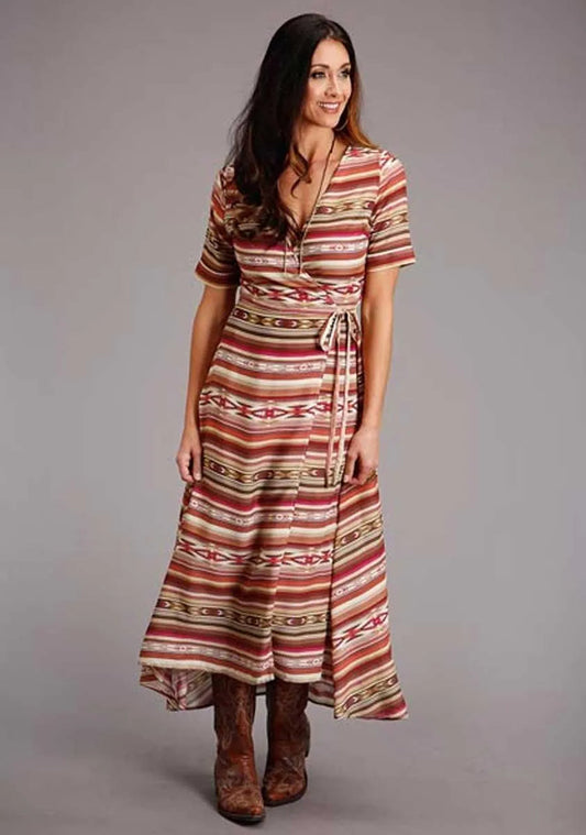 Stetson Sunset Serape Aztec Print - Women's Long Dress