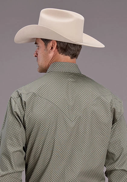 Stetson 2517 Smoke Diamonds (Grey) - Men's Western Shirt