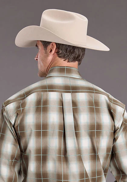 Stetson 2399 Sandy Ombre (Brown) - Men's Western Shirt