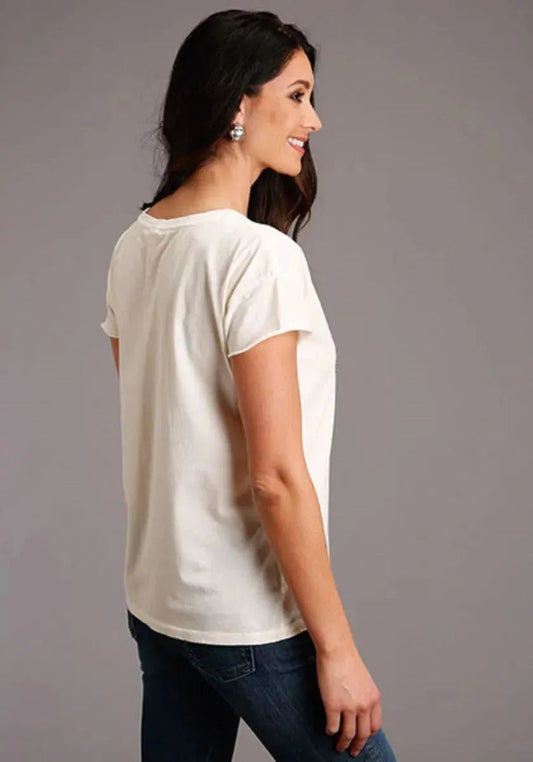 Stetson Cowgirl In Desert (White) - Women's Short Sleeve T-Shirt