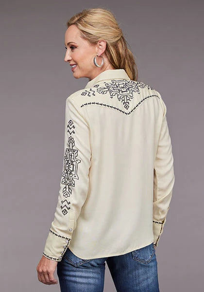Stetson 2098 Twill Western (Cream) - Women's Blouse