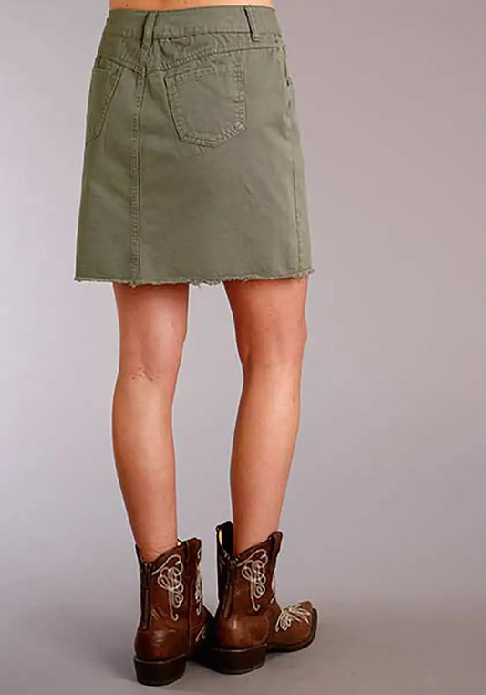 Stetson Denim Skirt (Green) - Women's Skirt