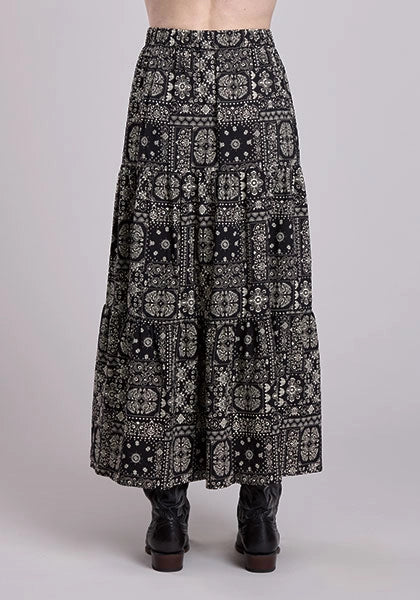 Stetson Bandana Patchwork (Black) - Women's Skirt