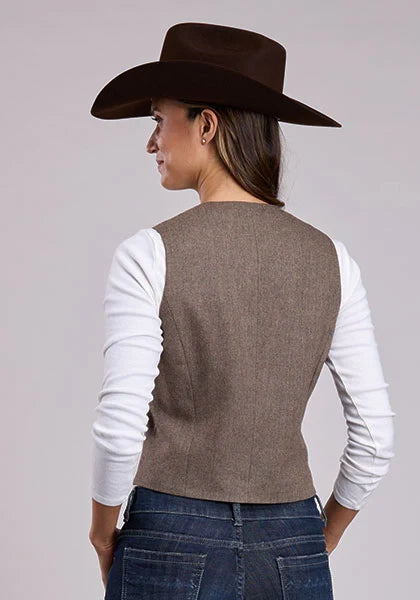 Stetson Herringbone Tweed - Women's Wool Vest