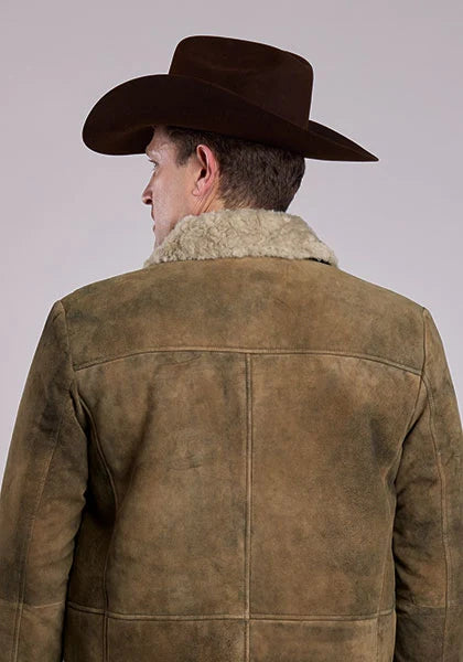 Stetson Novelty Solid Antique (Brown) - Men's Suede Jacket
