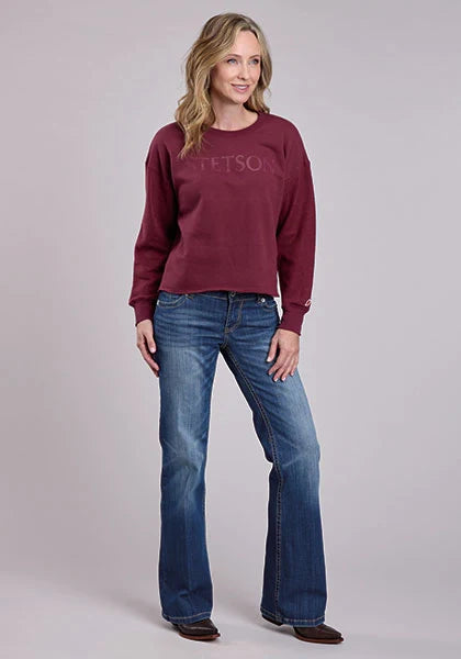 Stetson Maroon Logo (Red) - Women's Hoodie Sweatshirt