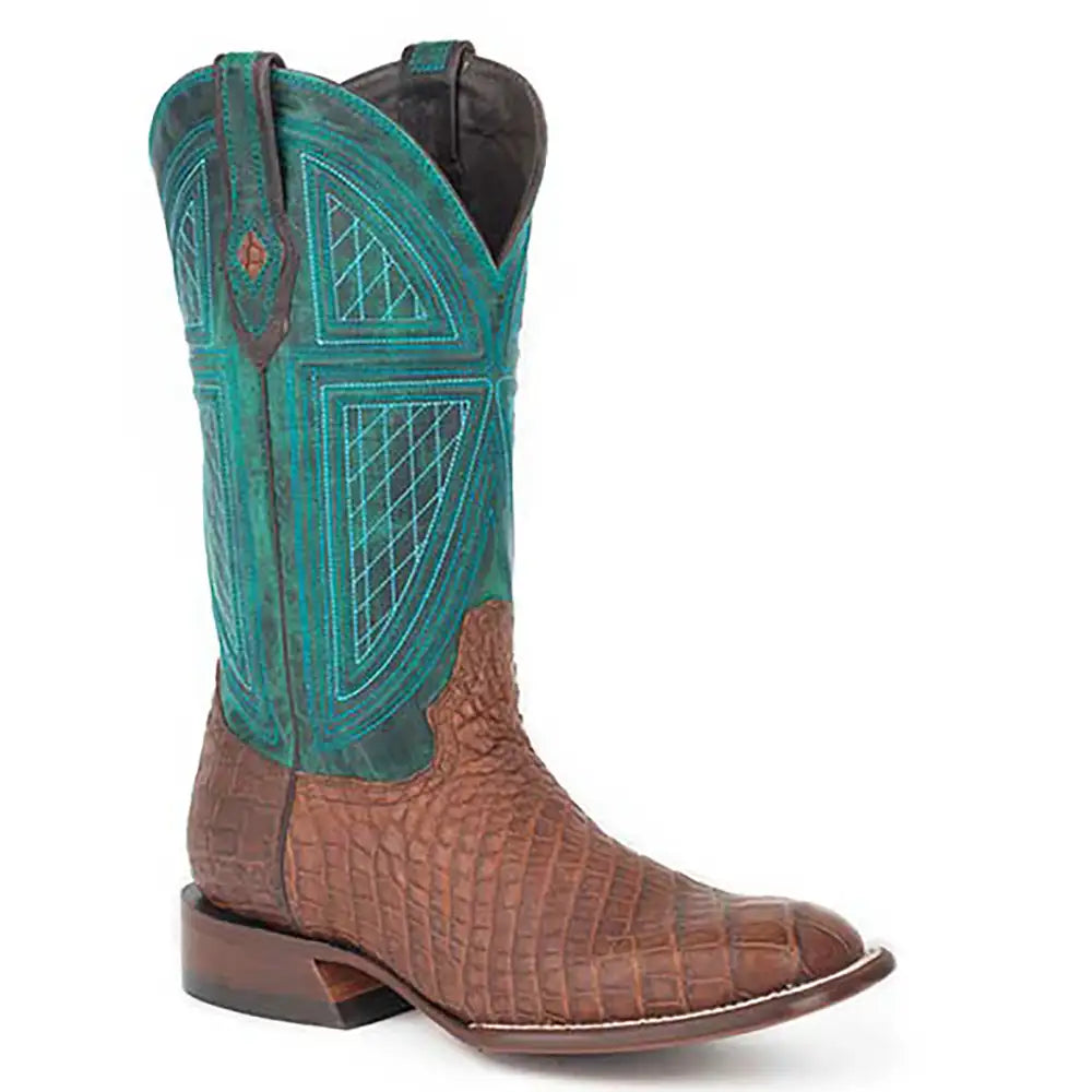 Stetson Big Horn (Turquoise) - Men's Alligator Cowboy Boot