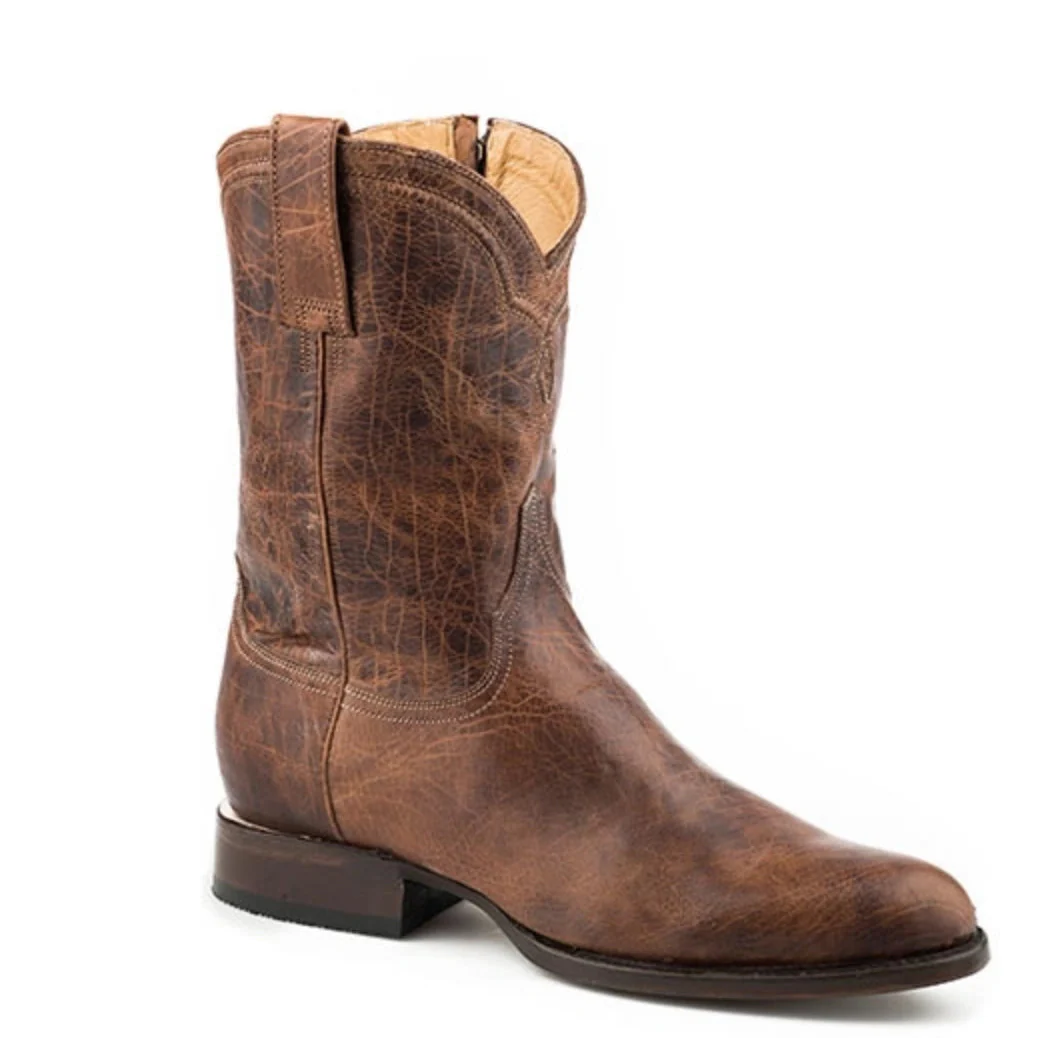 Stetson Rancher Zip Roper (Tan) - Men's Cowboy Boot