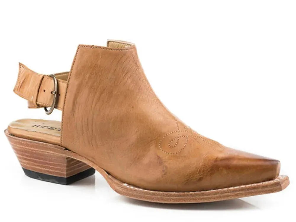 Stetson Grace (Tan) - Women's Leather Cowgirl Mule Boot