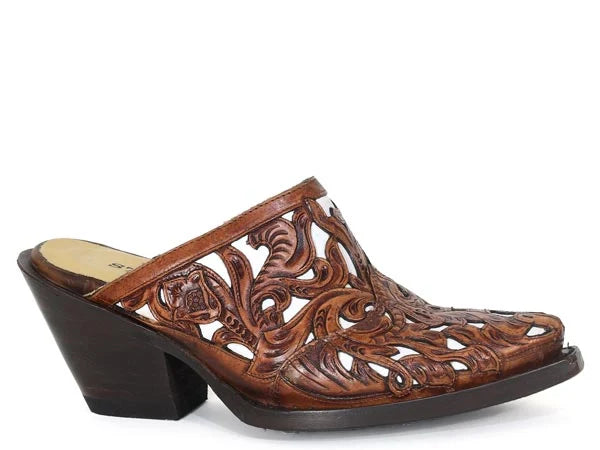 Stetson Mia (Brown) - Women's Leather Cowgirl Mule