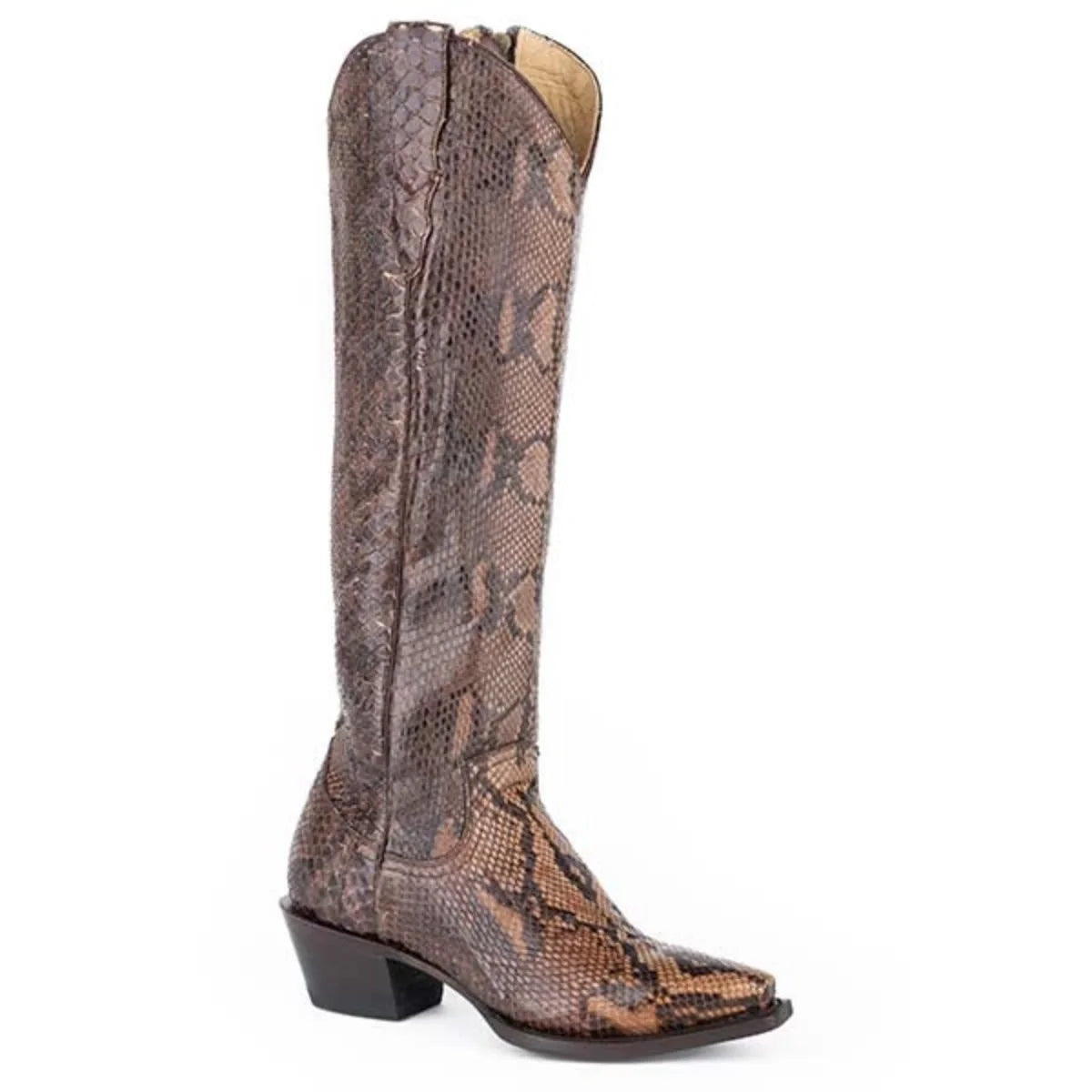 Stetson Yasmin (Brown) - Women's Python Leather Cowgirl Boot