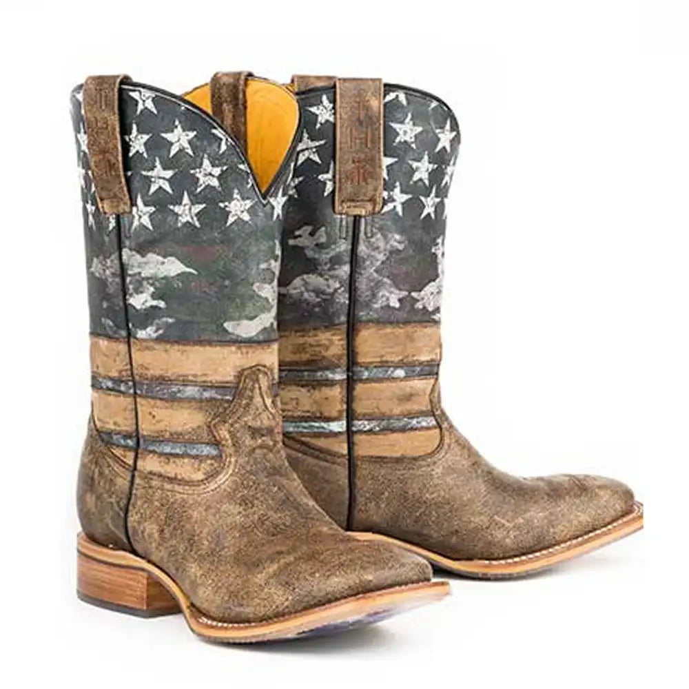 Tin Haul Freedom/Dog Tags - Men's Leather Cowboy Boot