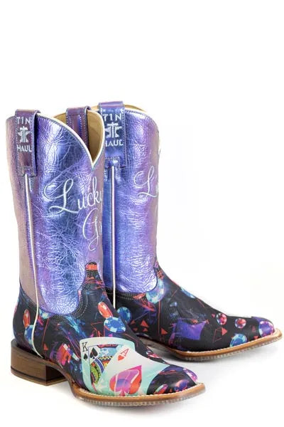 Tin Haul Lady Luck - Women's Leather Cowgirl Boot