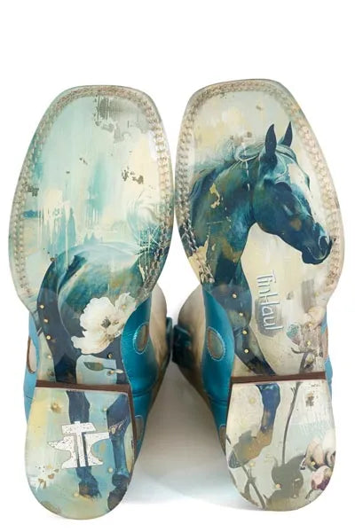 Tin Haul Polka Dot Diva - Women's Leather Cowgirl Boot