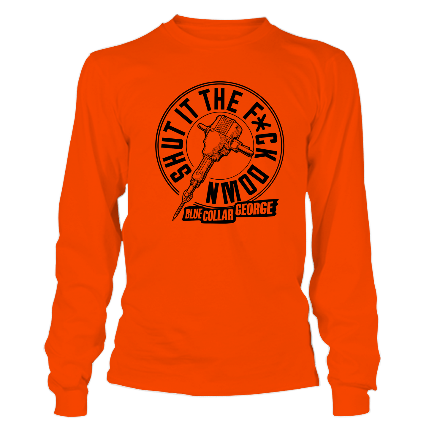 Blue Collar George Shut It - Long Sleeve Safety Hi-Vis T-Shirt