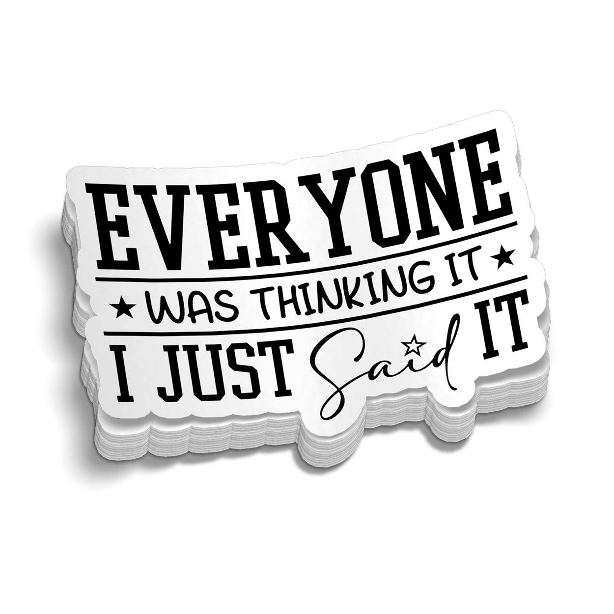 Thinking It Hard Hat Decal