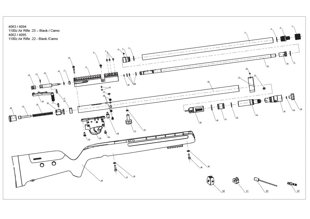 1100z .22 Caliber Single Shot Tray