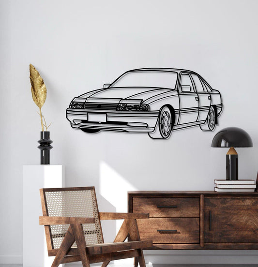 1991 VN Commodore Perspective Metal Car Wall Art - MT1162