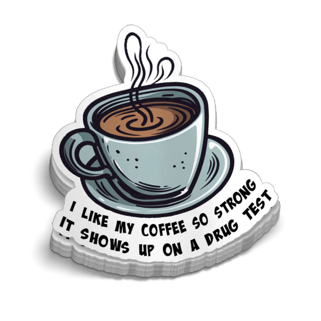 Strong Coffee - Hard Hat Decal