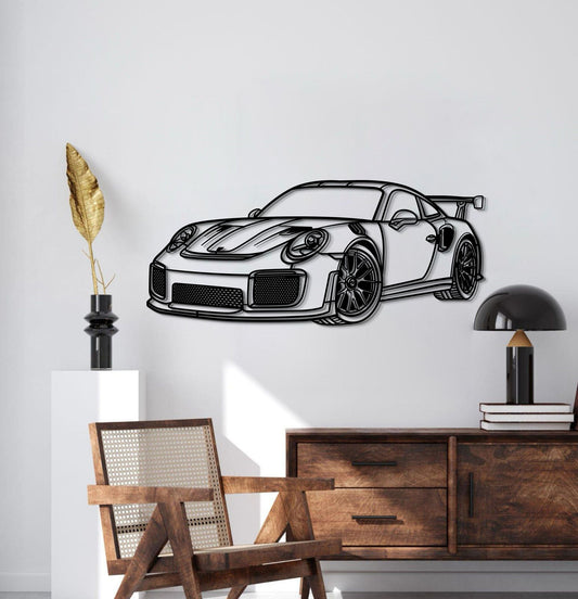 2018 911 GT2 RS Perspective Metal Car Wall Art - MT0461