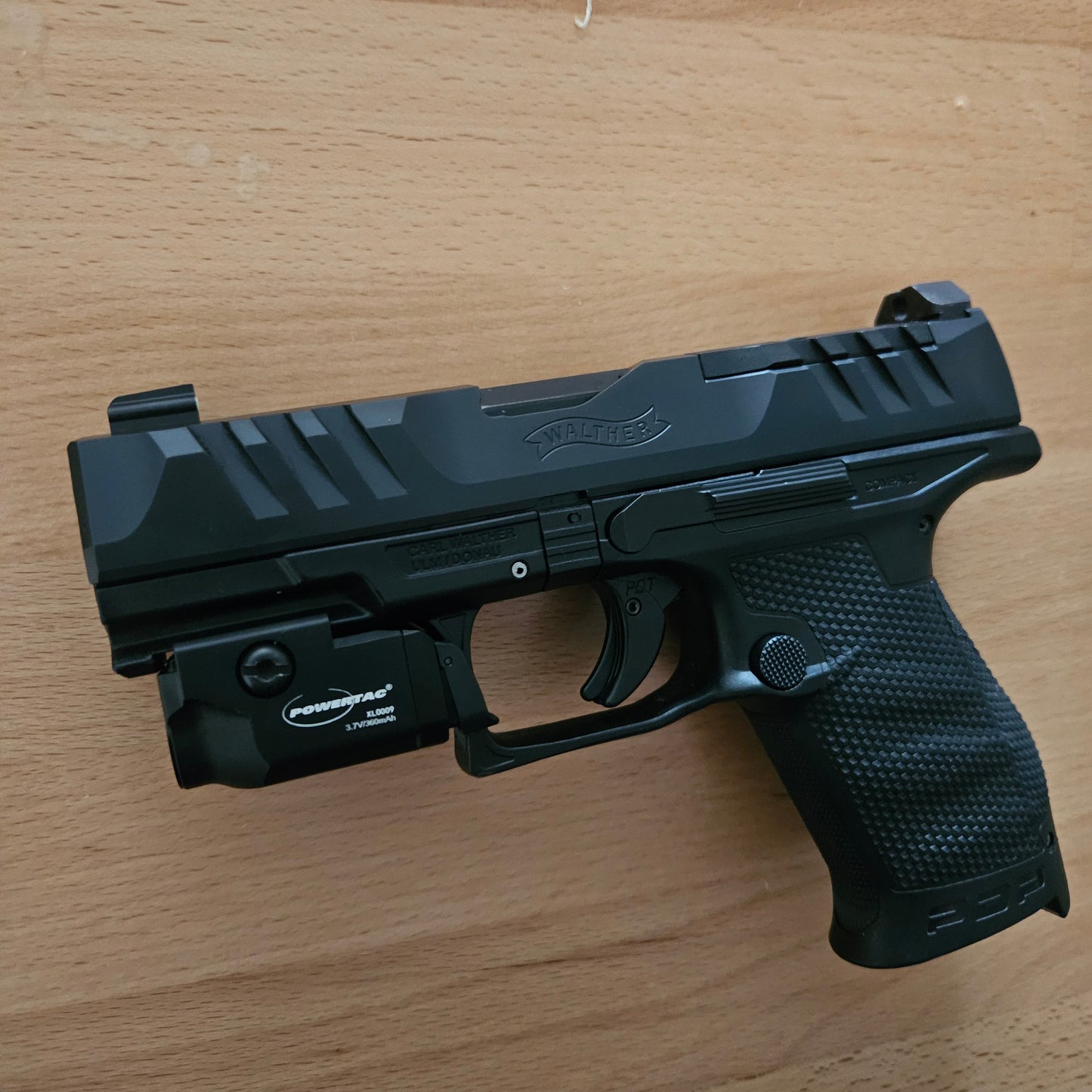 Mark Mini Pistol Light w/ NFA Tritium Night Sights Bundle w/ Orange Inserts. For Sig P365 and P320