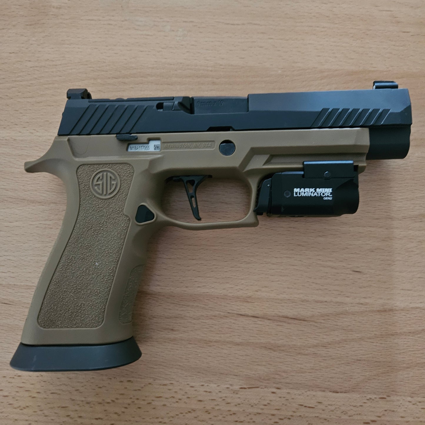 Mark Mini Pistol Light w/ NFA Dual Picture Sights Bundle. Fits Glock Slimline and Walther PD380