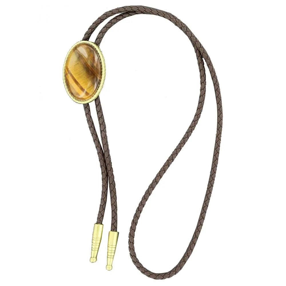 Double S Tigers Eye - Bolo Tie