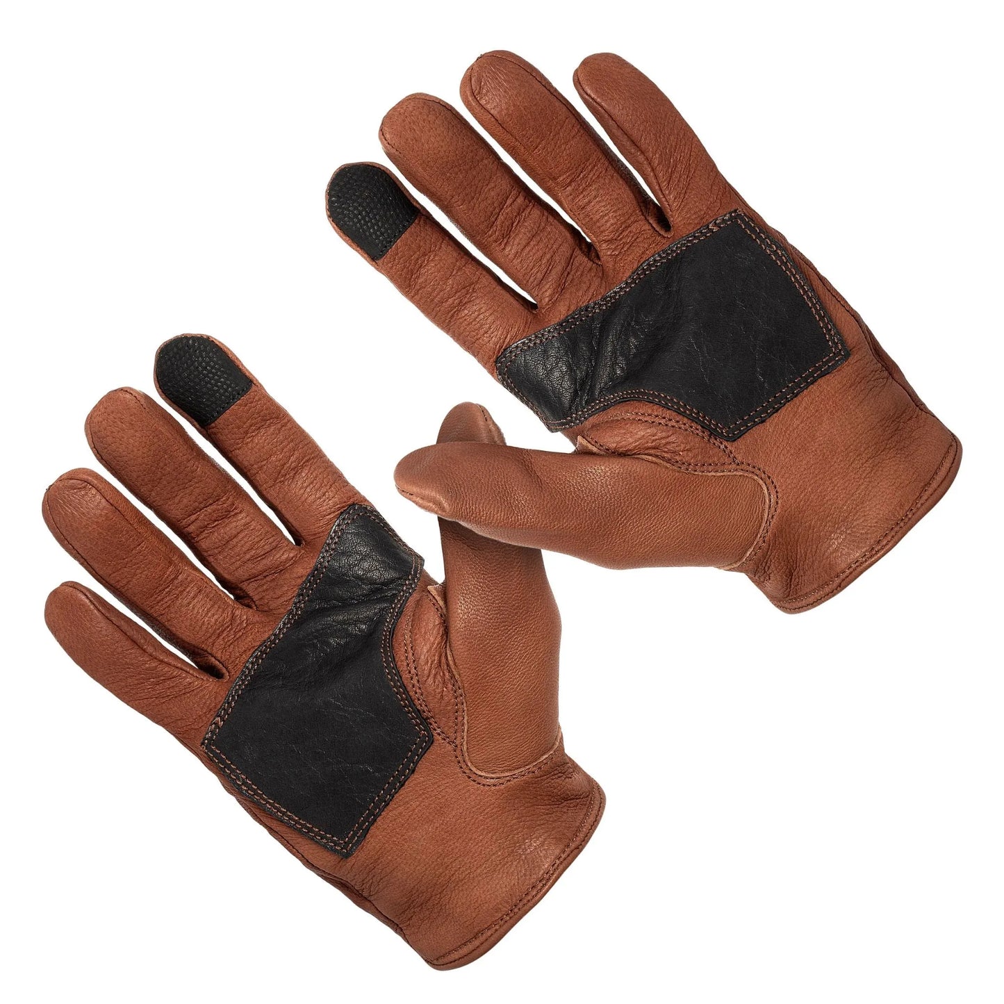 Dipped Leather Deer Glove: Signature Driver: Brown/Black