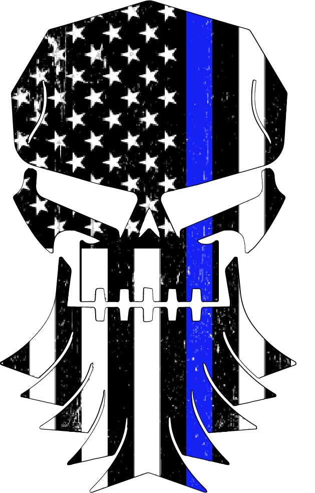 Blue Line Bearded Punisher