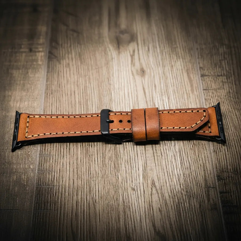 Apple Watch Leather Band - Chestnut Brown