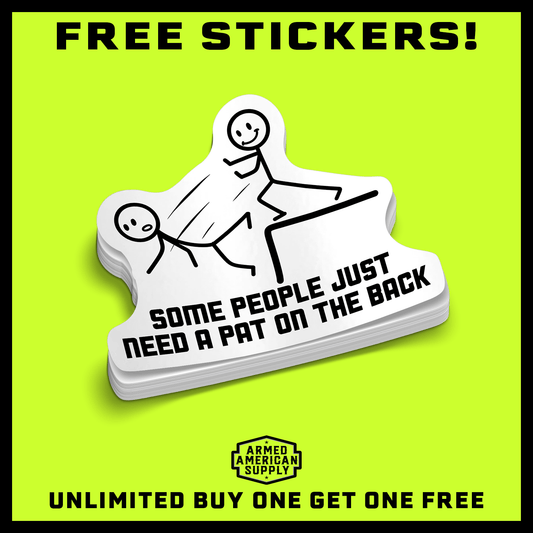 Pat On The Back - Hard Hat Decal