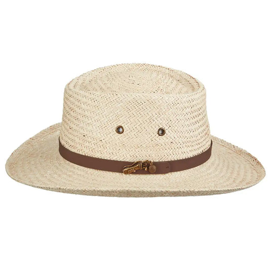 Scala Bunker - Palm Straw Gambler Hat