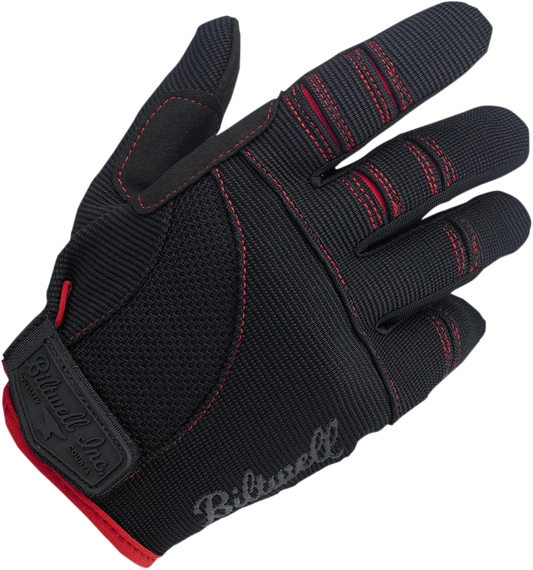 BILTWELL Moto Gloves - Black/Red - XL 1501-0108-005