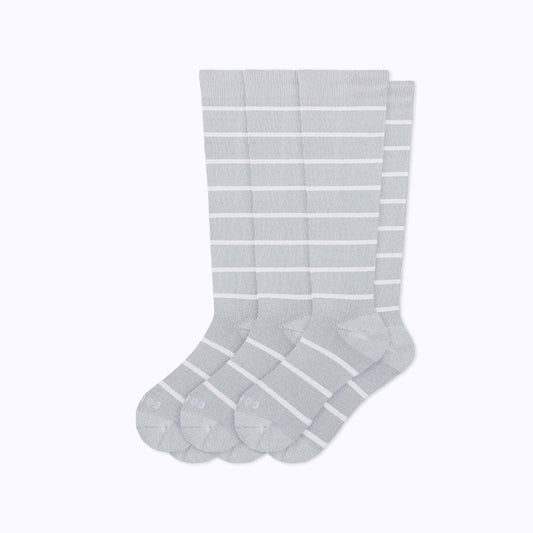 Knee-High Compression Socks – 3 Pack Stripes